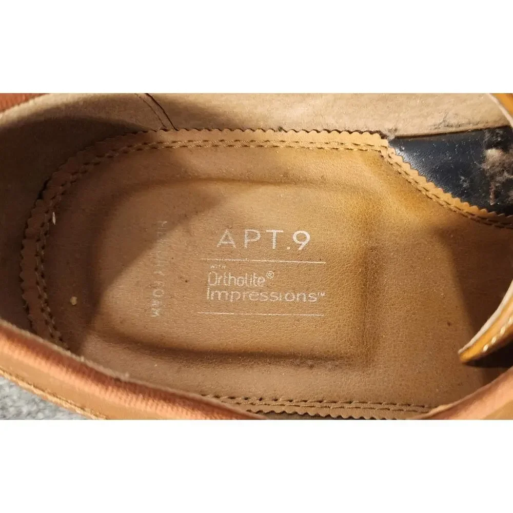 Kohls Campton Cognac Mens Size 11 Med Brown Casual Oxford Shoes RN 73277